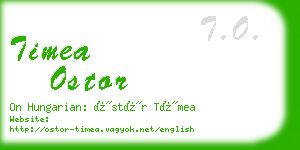 timea ostor business card